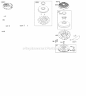 Flywheel Diagram and Parts List for 31A707-0335-B1  Briggs and Stratton Engine